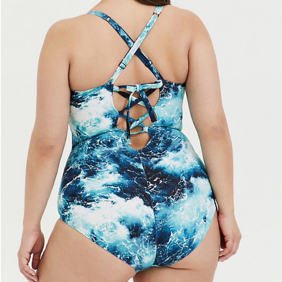 Torrid Corset-Back Bathing Suit - Picture 2 of 6